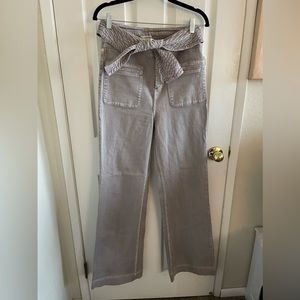 Ulla Johnson | Grey High Rise Wide Leg Jeans